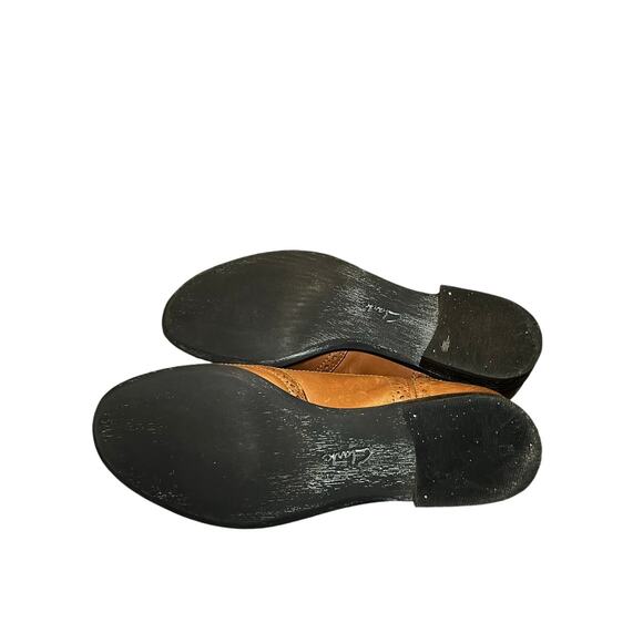 Clarks Brown Leather Oxford Shoes Size 7 - Picture 11 of 11